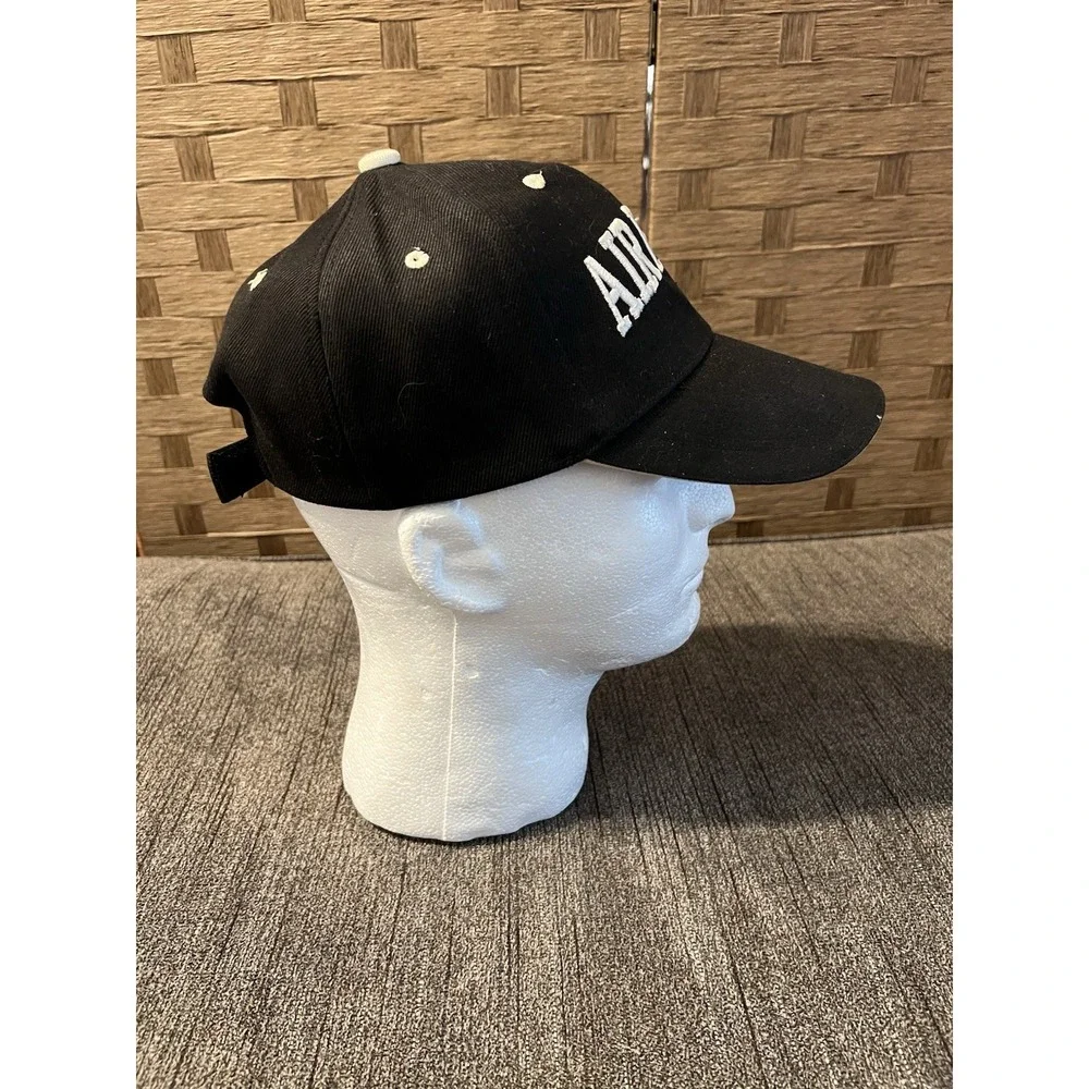 Air Force Black Hat Baseball Cap City Hunter Brand Hook & Loop Adjustable One Sz